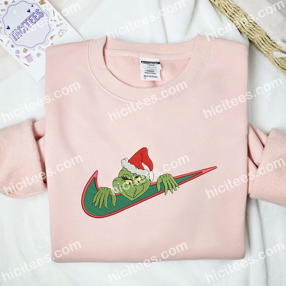 Grinch Embroidered Shirt, Movie Embroidered Hoodie, Christmas Embroidered Sweatshirt Grinch Embroidered Shirt, Movie Embroidered Hoodie, Christmas Embroidered Sweatshirt