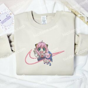 Anya Forger And Spy x Family Embroidered Shirt, Anime Embroidered Hoodie 1 Anya Forger And Spy x Family Embroidered Shirt Anime Embroidered Hoodie 2