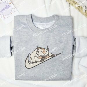 Appa Avatar The Last Air Bender Anime Embroidered Shirt 2 Appa Avatar The Last Air Bender Embroidered Hoodie Anime Embroidered Hoodie 3