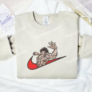 Baki Hanma Fight Anime Embroidered Shirt 1 Baki Hanma Fight Embroidered Shirt Anime Embroidered Hoodie 2