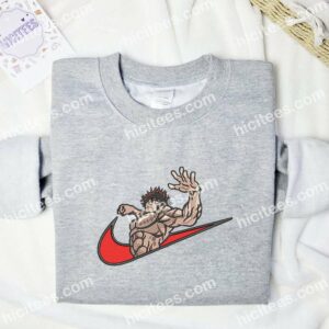 Baki Hanma Fight Anime Embroidered Shirt 2 Baki Hanma Fight Embroidered Shirt Anime Embroidered Hoodie 3