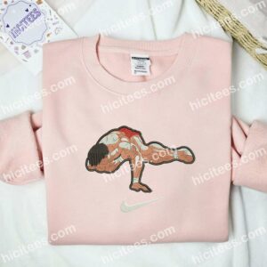 Baki Hanma Hurt Embroidered Hoodie Anime Embroidered Shirt 3