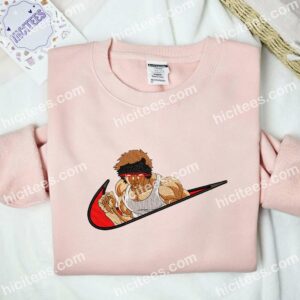 Baki Hanma Swoosh Anime Embroidered Shirt 1 Baki Hanma Swoosh Embroidered Shirt Anime Embroidered Shirt 2