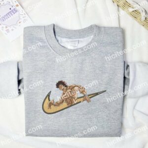 Baki Hanma Swoosh Anime Embroidered Shirt 2 Baki Hanma Swoosh Embroidered Hoodie Anime Embroidered Shirt 3