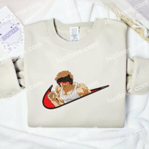 Baki Hanma Swoosh Anime Embroidered Shirt 2 Baki Hanma Swoosh Embroidered Shirt Anime Embroidered Shirt 3