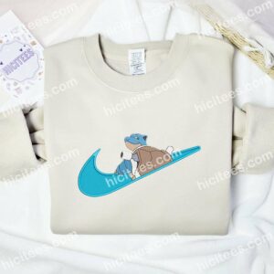 Blastoise Pokemon Embroidered Shirt Anime Embroidered Shirt 3