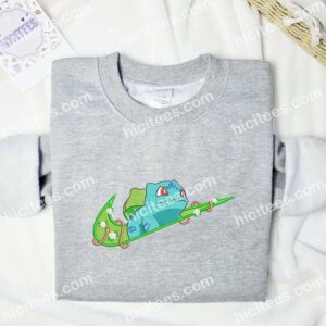 Bulbasaur Flower Pokemon Anime Embroidered Shirt 1 Bulbasaur Flower Pokemon Embroidered Shirt Anime Embroidered Shirt 2