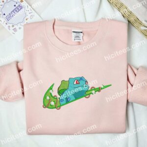 Bulbasaur Flower Pokemon Anime Embroidered Shirt 2 Bulbasaur Flower Pokemon Embroidered Shirt Anime Embroidered Shirt 3