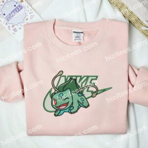 Bulbasaur Pokemon Anime Embroidered Shirt 1 Bulbasaur Pokemon Embroidered Sweatshirt Anime Embroidered Sweatshirt 2
