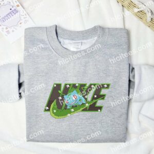 Bulbasaur Happy Pokemon Anime Embroidered Shirt 2 Bulbasaur Pokemon Embroidered Shirt Anime Embroidered Hoodie 3
