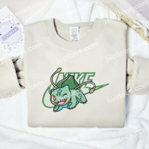Bulbasaur Pokemon Anime Embroidered Shirt 2 Bulbasaur Pokemon Embroidered Sweatshirt Anime Embroidered Sweatshirt 3