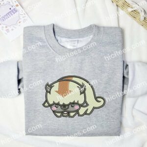 Appa Avatar Anime Embroidered Shirt 2 Appa Avatar The Last Airbender Embroidered Shirt Anime Embroidered Hoodie 3
