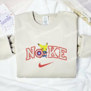 Captain Pikachu Pokemon Anime Embroidered Shirt 1 Captain Pikachu Embroidered Shirt Anime Embroidered Shirt 2