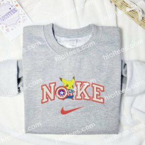 Captain Pikachu Pokemon Anime Embroidered Shirt 2 Captain Pikachu Embroidered Shirt Anime Embroidered Shirt 3