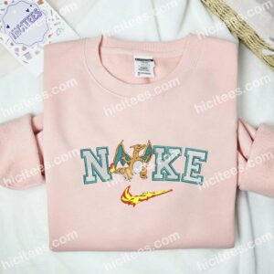 Charizard Fire Pokemon Anime Embroidered Shirt 1 Charizard Pokemon Embroidered Hoodie Anime Embroidered Hoodie 2
