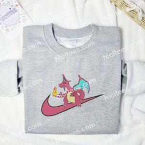 Charizard Pokemon Anime Embroidered Shirt 1 Charizard Pokemon Embroidered Hoodie Anime Embroidered T shirt 2