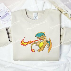 Charizard Fire Pokemon Anime Embroidered Shirt 1 Charizard Pokemon Fire Embroidered Shirt Anime Embroidered Shirt 2