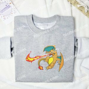 Charizard Fire Pokemon Anime Embroidered Shirt 2 Charizard Pokemon Fire Embroidered Shirt Anime Embroidered Shirt 3