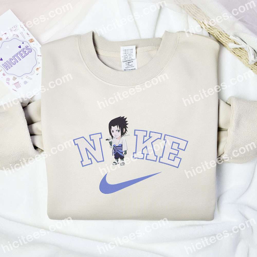 Chibi Sasuke Naruto Anime Embroidered Shirt Chibi Sasuke Naruto Anime Embroidered Shirt