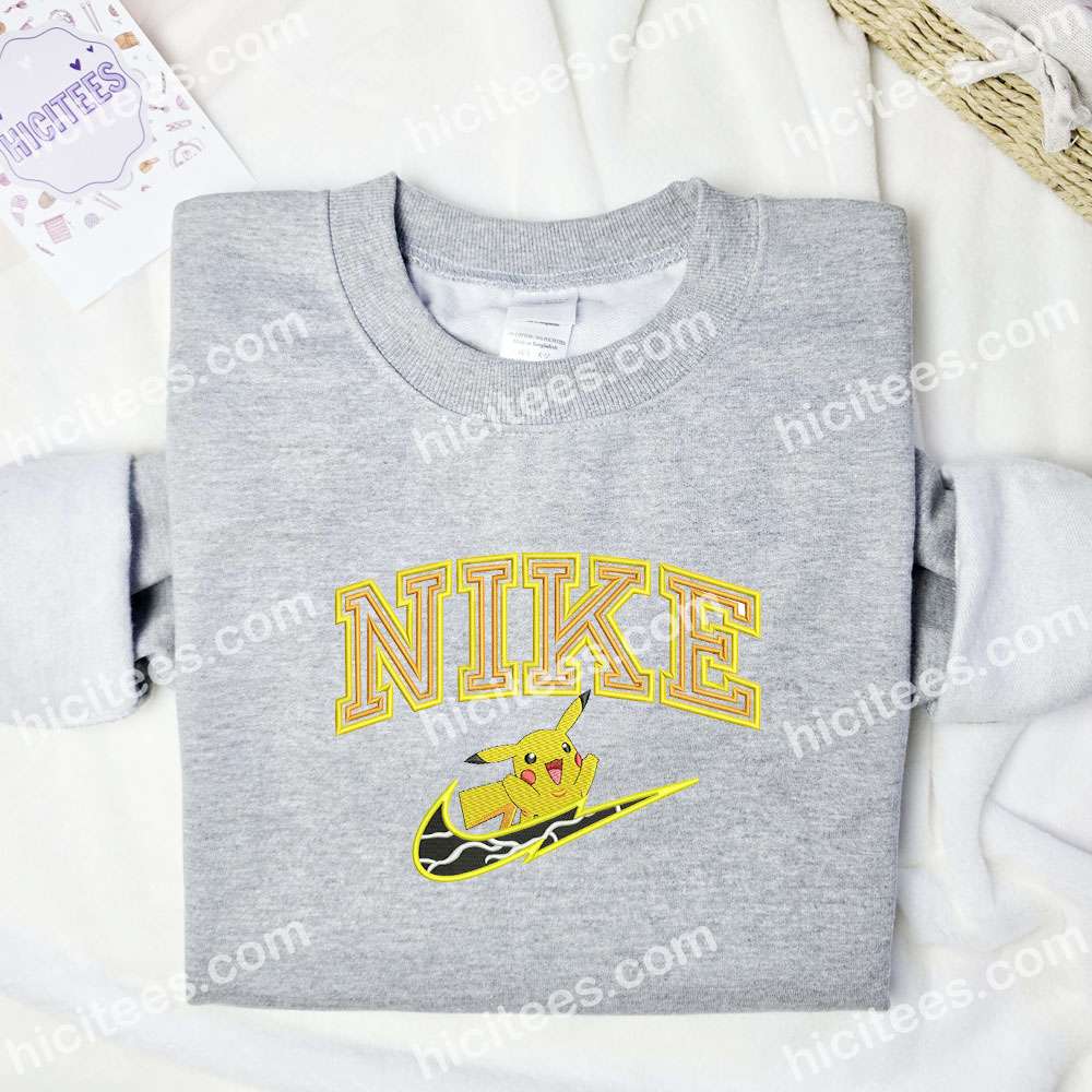 Pikachu Pokemon Anime Embroidered Shirt Pikachu Pokemon Anime Embroidered Shirt
