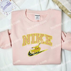 Pikachu Pokemon Anime Embroidered Shirt 1 Double Outline Pikachu Pokemon Embroidered Shirt Anime Embroidered Shirt 2