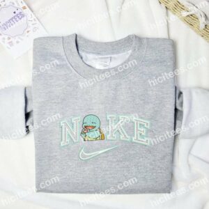 Squirtle Cute Pokemon Anime Embroidered Shirt 1 Double Outline Squirtle Pokemon Embroidered Shirt Anime Embroidered Shirt 2