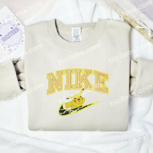Pikachu Pokemon Anime Embroidered Shirt 2 Double Outline Pikachu Pokemon Embroidered Shirt Anime Embroidered Shirt 3