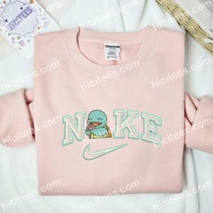 Squirtle Cute Pokemon Anime Embroidered Shirt 2 Double Outline Squirtle Pokemon Embroidered Shirt Anime Embroidered Shirt 3