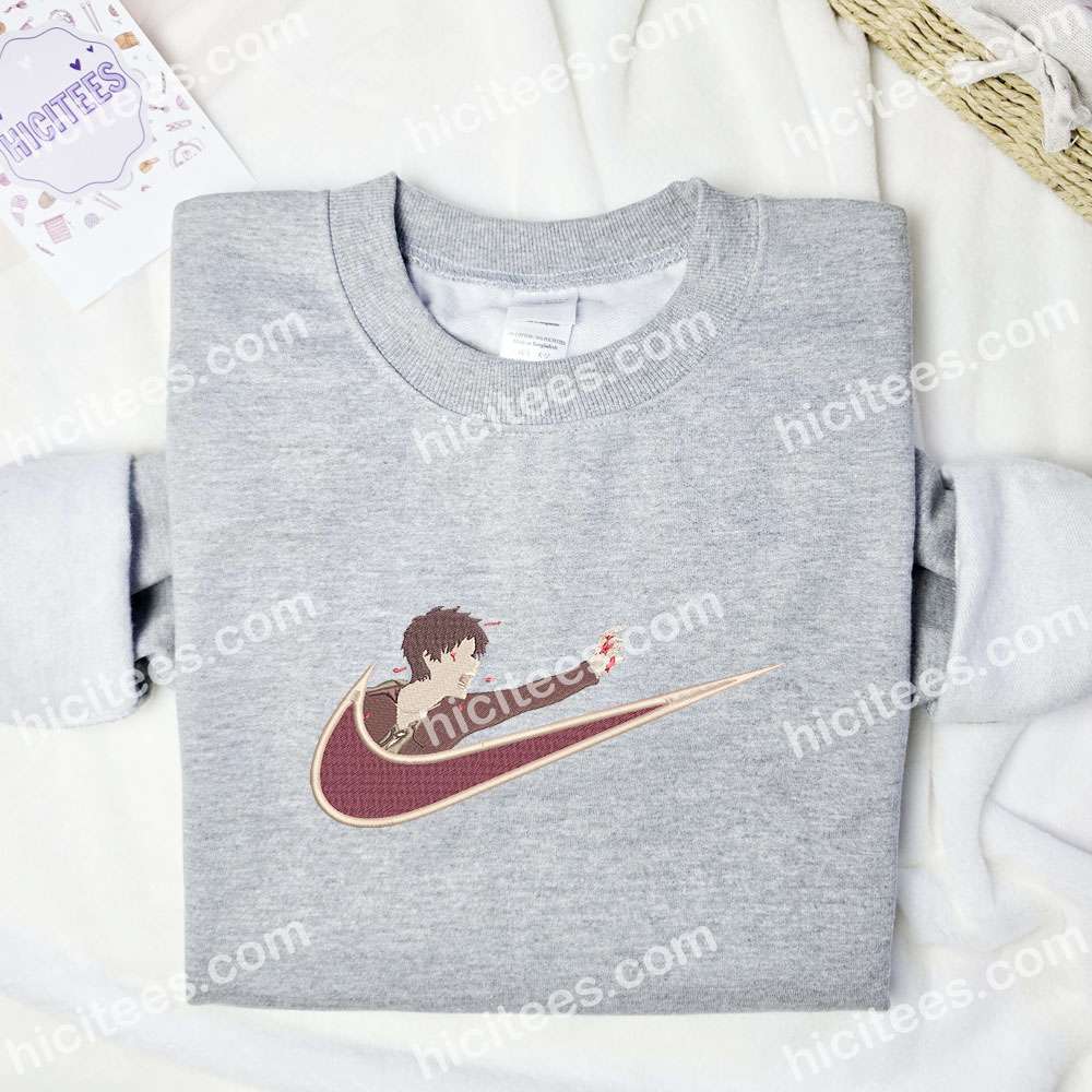 Eren Yeager Attack On Titan Anime Embroidered Shirt Eren Yeager Attack On Titan Anime Embroidered Shirt