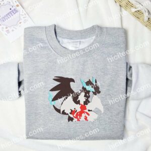 From Charmander To Charizard Pokemon Embroidered Shirt Anime Embroidered Shirt 3