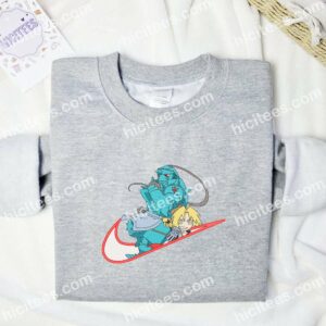 Alphonse And Edward Chibi Fullmetal Alchemist Anime Embroidered Shirt 2 Fullmetal Alchemist Embroidered Shirt Anime Embroidered Shirt 3