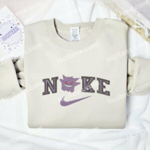 Gengar Pokemon Anime Embroidered Shirt 1 Ganger Pokemon Embroidered Shirt Anime Embroidered Shirt 2