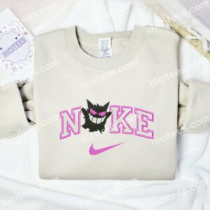 Gengar Black Pokemon Anime Embroidered Shirt 2 Gengar Black Pokemon Embroidered Shirt Anime Embroidered Shirt 3