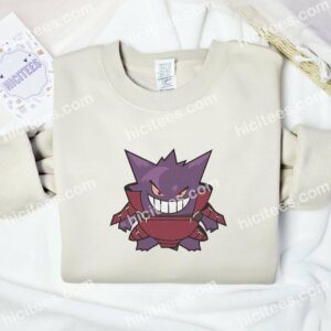 Gengar Hashirama Pokemon Anime Embroidered Shirt 1 Gengar Hashirama Pokemon Embroidered Shirt Anime Embroidered Shirt 2