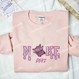 Gengar Duki Pokemon Anime Embroidered Shirt 2 Gengar Duki Pokemon Embroidered Shirt Anime Embroidered Shirt 3