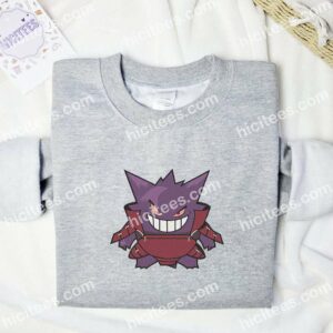 Gengar Hashirama Pokemon Anime Embroidered Shirt 2 Gengar Hashirama Pokemon Embroidered Shirt Anime Embroidered Shirt 3