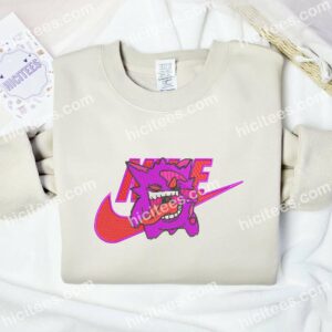 Gengar Venonized Pokemon Anime Embroidered Shirt 1 Gengar Laugh Pokemon Embroidered Shirt Anime Embroidered Shirt 2