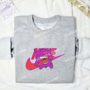 Gengar Venonized Pokemon Anime Embroidered Shirt 2 Gengar Laugh Pokemon Embroidered Shirt Anime Embroidered Shirt 3