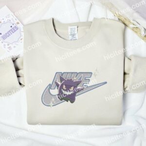 Gengar Pokemon Anime Embroidered Shirt 1 Gengar Pokemon Embroidered Hoodie Anime Embroidered T shirt 2