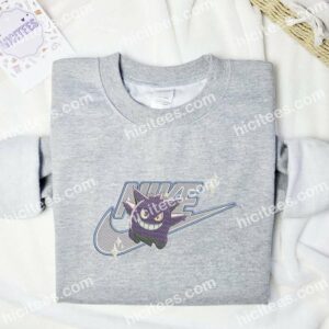 Gengar Pokemon Anime Embroidered Shirt 2 Gengar Pokemon Embroidered Hoodie Anime Embroidered T shirt 3
