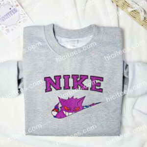 Gengar Pokemon Anime Embroidered Shirt 2 Gengar Pokemon Embroidered Shirt Anime Embroidered Shirt 3