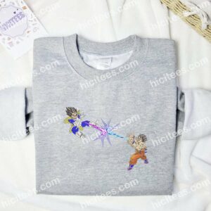 Goku And Vegeta Fight Dragon Ball Anime Embroidered Shirt 1 Goku And Vegeta Fight Embroidered Shirt Anime Embroidered Shirt 2