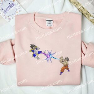 Goku And Vegeta Fight Dragon Ball Anime Embroidered Shirt 2 Goku And Vegeta Fight Embroidered Shirt Anime Embroidered Shirt 3