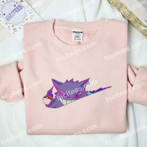 Gengar Pokemon Anime Embroidered Shirt