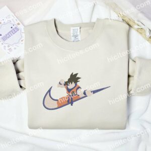 Goku Swoosh Dragon Ball Embroidered Hoodie Anime Embroidered Shirt 2