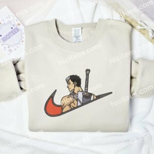 Guts Berserk Anime Embroidered Shirt 1 Guts Berserk Swoosh Embroidered Shirt Anime Embroidered Shirt 2