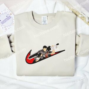 Guts Swoosh Berserk Anime Embroidered Shirt 1 Guts Swoosh Berserk Embroidered T shirt Anime Embroidered Shirt 2