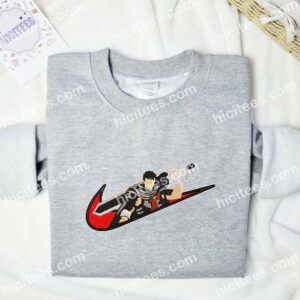 Guts Swoosh Berserk Anime Embroidered Shirt 2 Guts Swoosh Berserk Embroidered T shirt Anime Embroidered Shirt 3