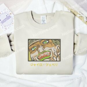 Gyro Zeppeli JoJo's Bizarre Adventure Anime Embroidered Shirt 1 Gyro Zeppeli JoJos Bizarre Adventure Embroidered Shirt Anime Embroidered Shirt 2