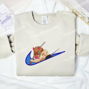 Hashibira Inosuke Demon Slayer Anime Embroidered Shirt 1 Hashibira Inosuke Kimesu no Yaiba Embroidered Hoodie Anime Embroidered Shirt 2